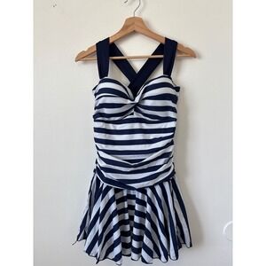 NWT - Avidlove Blue Striped One Piece Swimsuit – Women's Size Large